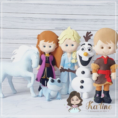 Kit Frozen 2 - Bonecos em feltro