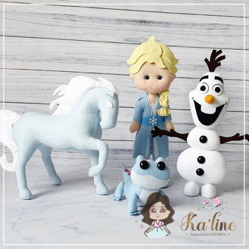 Kit Frozen 2 - Bonecos em feltro