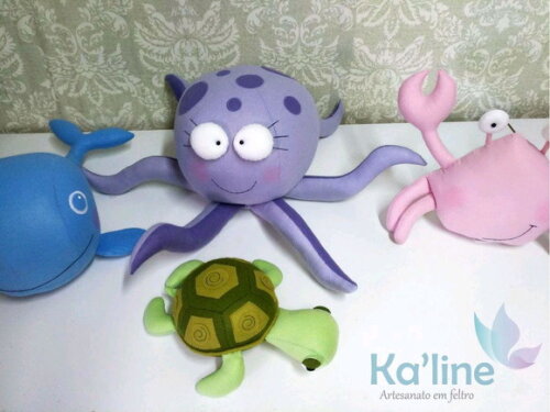 Kit Fundo do Mar - Bonecos em Feltro