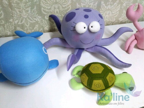 Kit Fundo do Mar - Bonecos em Feltro