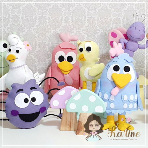 Kit Galinha Pintadinha - Feltro Bonecos