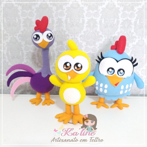 Kit Galinha Pintadinha Baby -Feltro Bonecos
