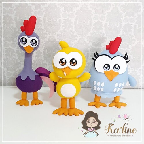 Kit Galinha Pintadinha Baby -Feltro Bonecos