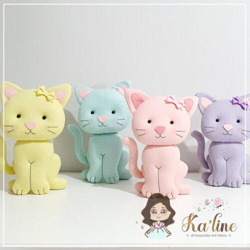 Kit Gatinhos - Bonecos em Feltro