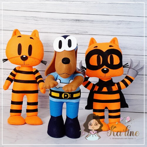 Kit Homem Cão - Bonecos em Feltro