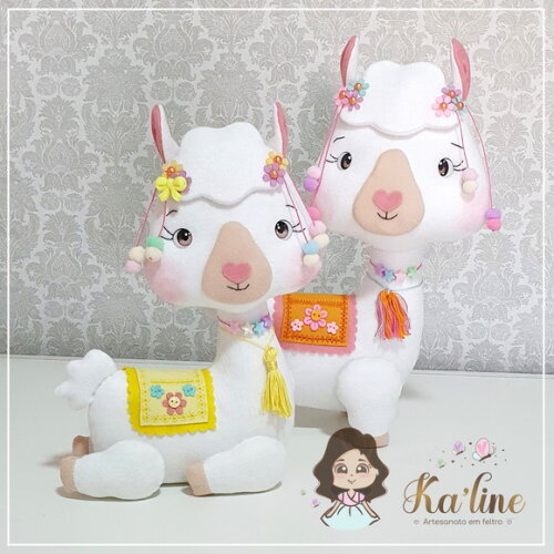 Kit Lhamas - Bonecos em Feltro
