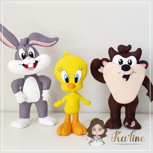Kit Looney Tunes Baby - Bonecos em Feltro