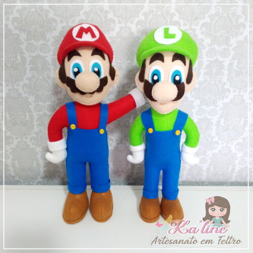 Kit Mário Bross - Bonecos em Feltro
