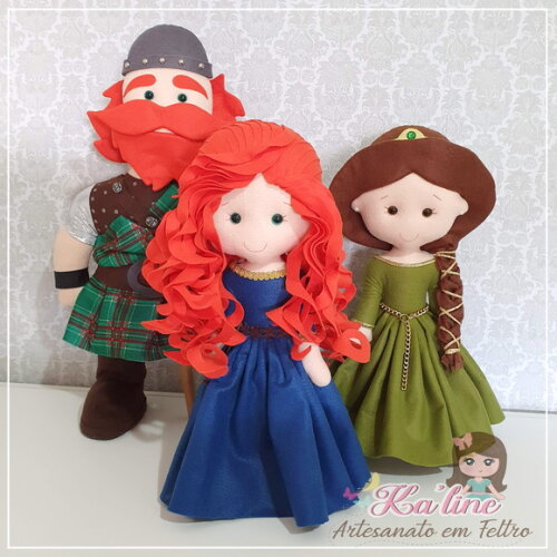 Kit Merida - Valente - Bonecos em Feltro