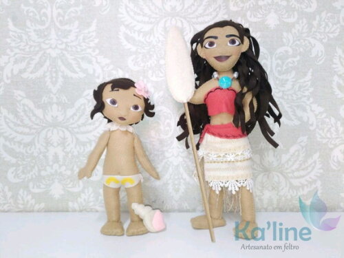 Kit Moana - Bonecos em Feltro