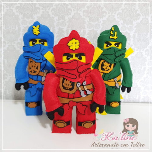 Kit Ninjago - Bonecos em Feltro