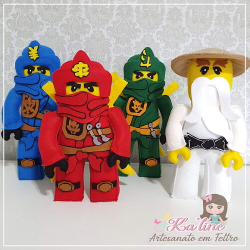 Kit Ninjago - Bonecos em Feltro