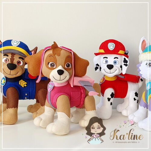 Kit Patrulha Canina - Bonecos em Feltro