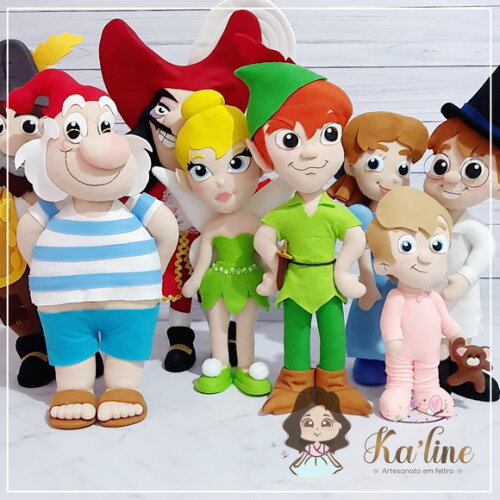 Kit Peter Pan - Bonecos em Feltro