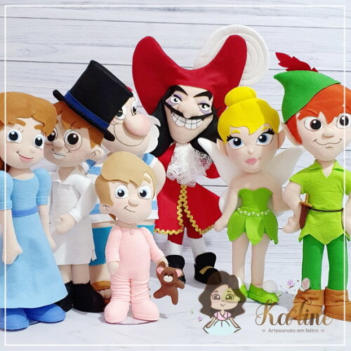 Kit Peter Pan - Bonecos em Feltro