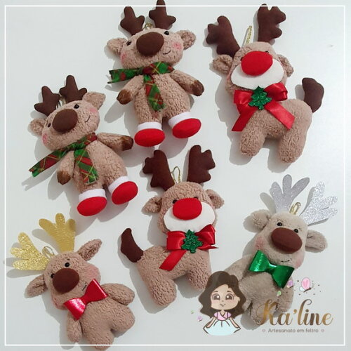 Kit Pingentes Natal - Bonecos em Feltro