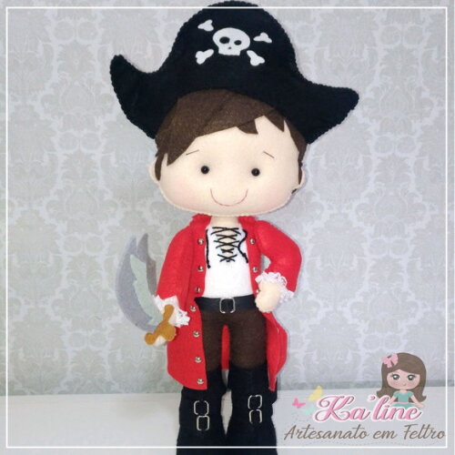 Kit Piratas - Bonecos em Feltro