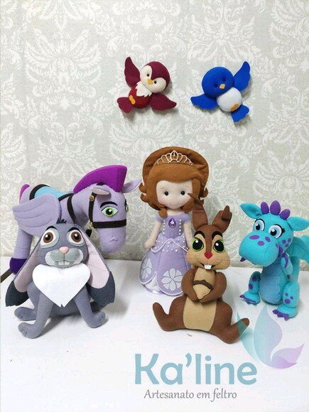 Kit Princesa Sofia - Bonecos em Feltro