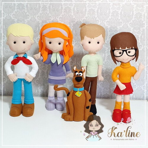 Kit Scooby-Doo - Bonecos em Feltro