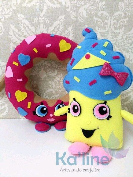 Kit Shopkins - Bonecos em Feltro