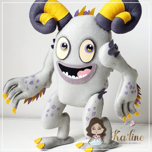 Kit Singing Monsters - Bonecos em Feltro