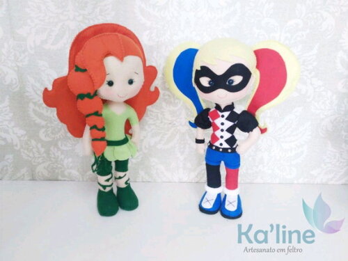 Kit Super Heroínas - Bonecos em Feltro