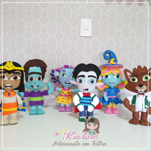 Kit Super Monstros - Bonecos em Feltro