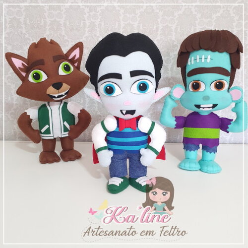 Kit Super Monstros - Bonecos em Feltro