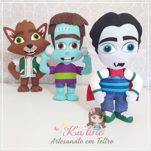 Kit Super Monstros - Bonecos em Feltro
