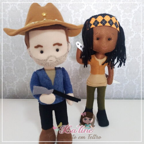 Kit The Walking Dead - Bonecos em Feltro