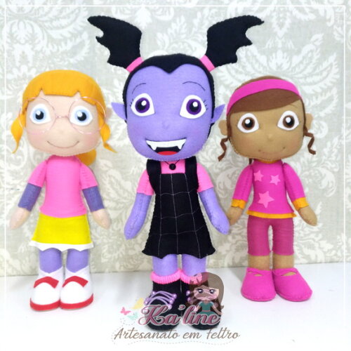 Kit Vampirina - Bonecos em Feltro