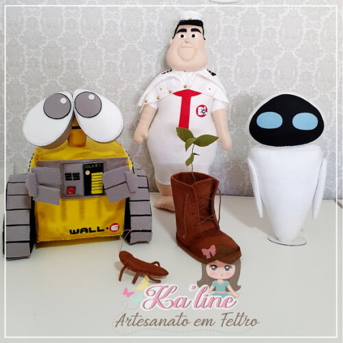 Kit Wall-e - Bonecos em Feltro