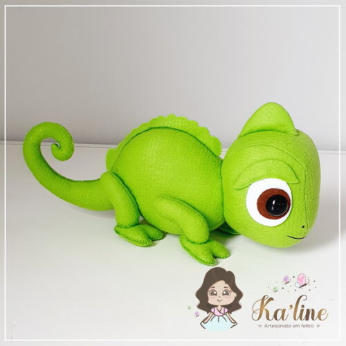 Lagarto - Rapunzel - Bonecos em Feltro