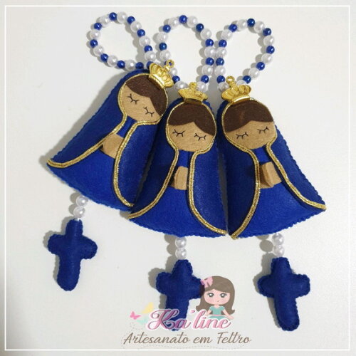 Mini Terço Nossa Senhora em Feltro - UNIDADE