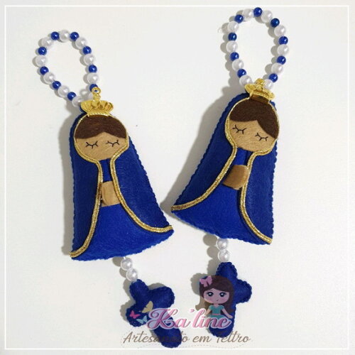 Mini Terço Nossa Senhora em Feltro - UNIDADE