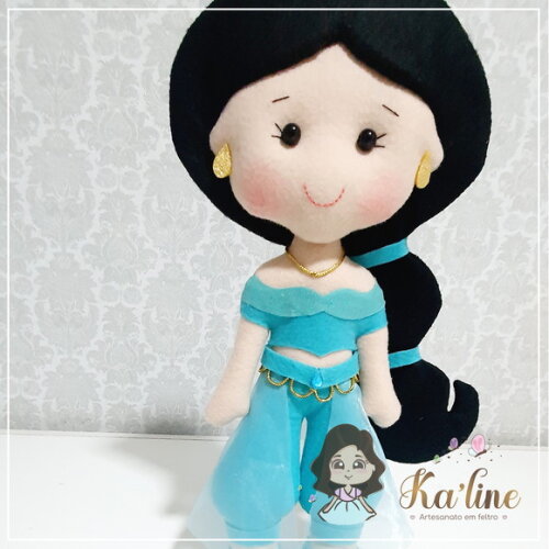 Princesa Jasmine - Bonecos em Feltro