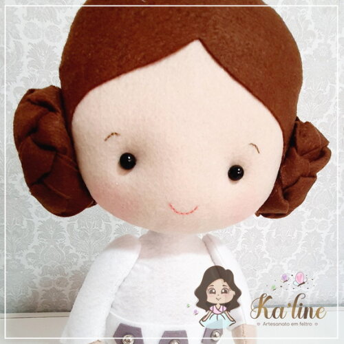 Princesa Leia Baby - Star Wars - Bonecos em Feltro - 1ª Peça