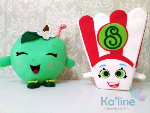 Shopkins - Bonecos em feltro - 1ª PEÇA