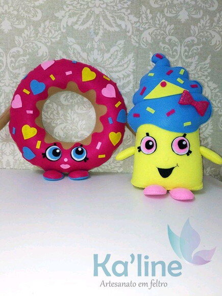 Shopkins - Bonecos em feltro - 1ª PEÇA