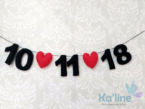 Varal Save the Date - Feltro