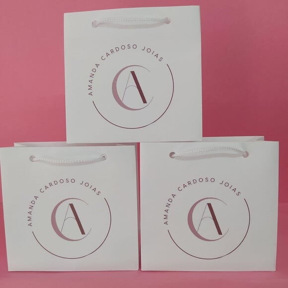 Sacola de Cartolina 10 X10 Personalizada sem Adesivo