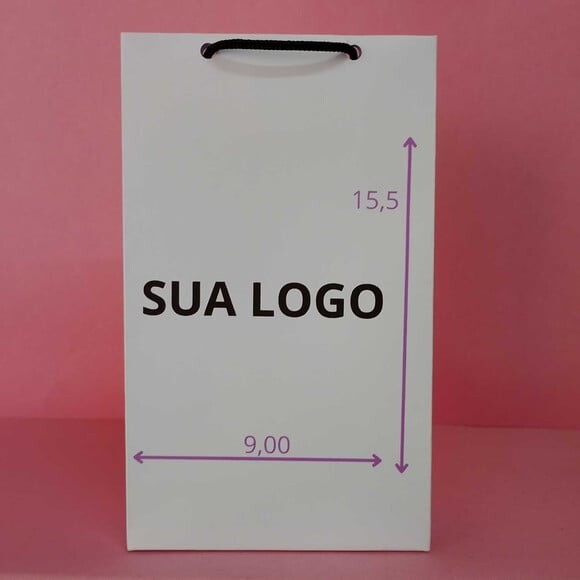 Sacola de Papel Opaline 15,5 x9x4 gramatura 180gr