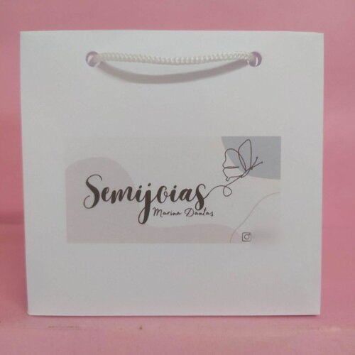 Sacola de Cartolina Personalizada sem Adesivo 10x10