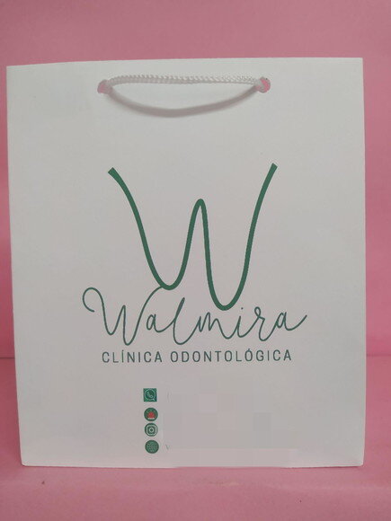 Sacola Personalizada de Cartolina 20x15x8 sem Adesivo