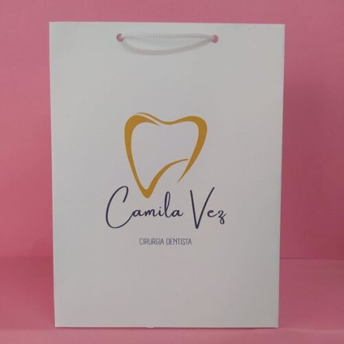 Sacola de Cartolina 20x15x8 Personalizada sem Adesivo