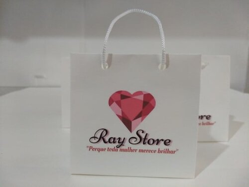 Sacola de Cartolina 10 X10x4 Personalizada gramatura 180gr