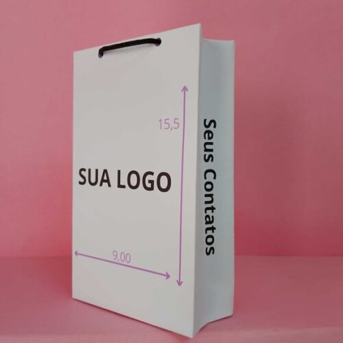 Sacola de Papel Opaline 15,5 x9x4 gramatura 180gr