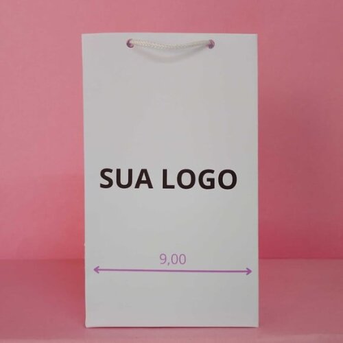 Sacola Personalizada Papel Opaline 15,5x9x4 gramatura 180gr