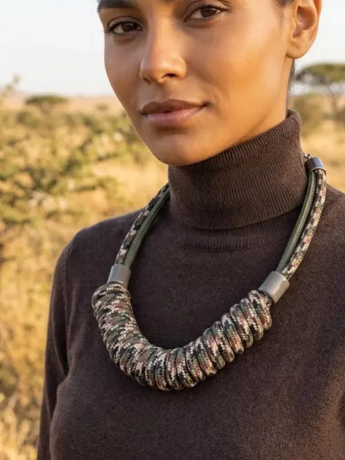 colar animal print savana (peça única)
