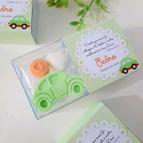 Lembrancinha de Maternidade Sabonete Personalizado Carrinho